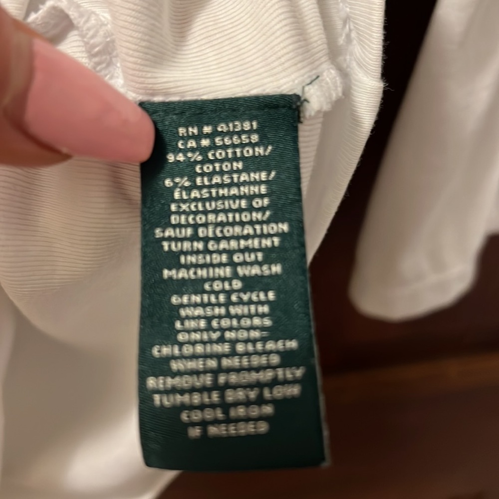 Ralph Lauren white lace up detail top - Picture 6 of 12